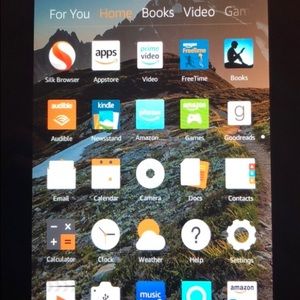 Blue 8GB kindle fire with case